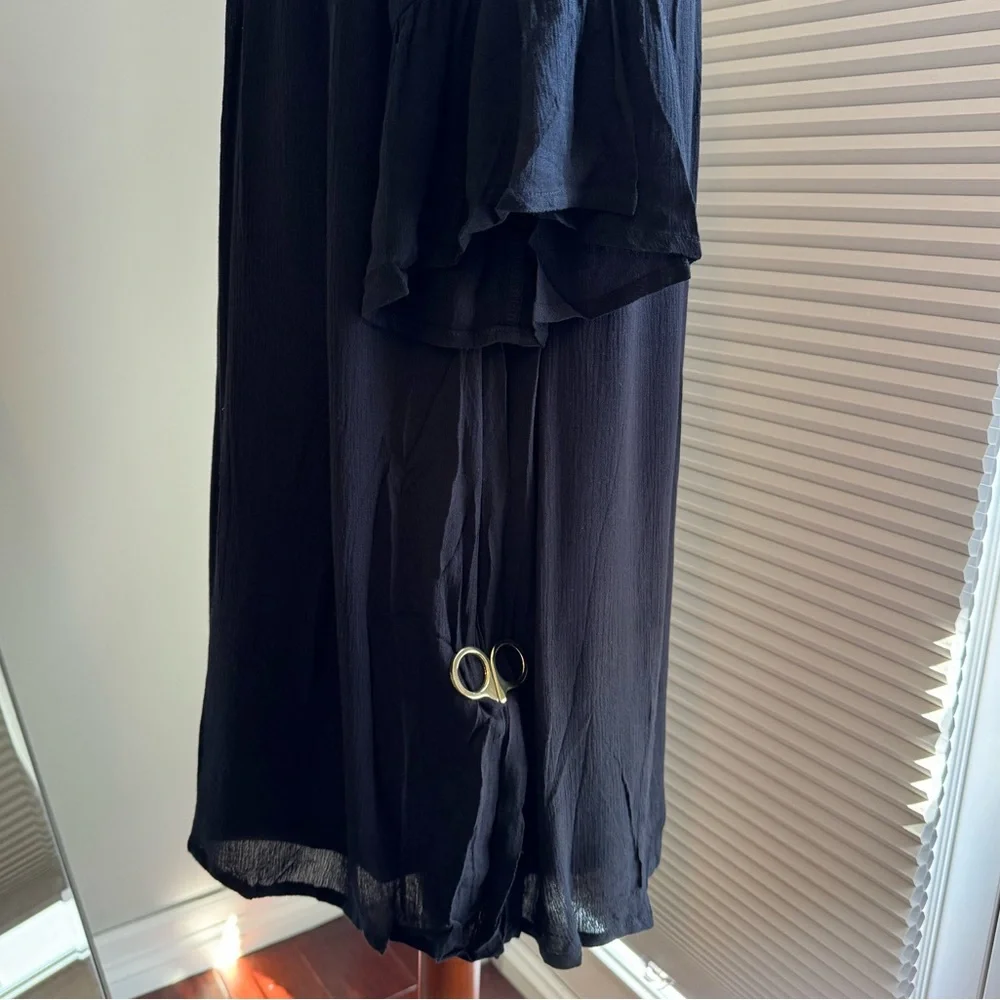 Love Riche | Taupe Boho Bell Sleeved Midi Dress | Small - Picture 9 of 9